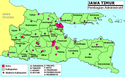 Pembagain Administratif Provinsi Jawa  Timur  EmKaDe s Power